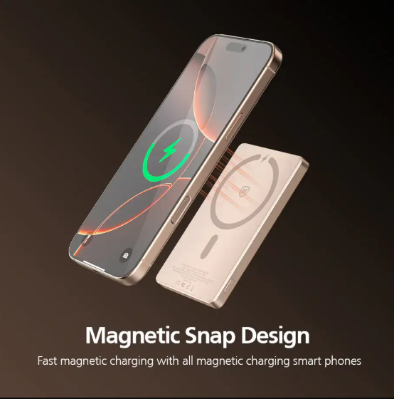 Picture of Micropack WPB-10S 10000mAh Black 20W Magnetic Wireless Charging Power Bank