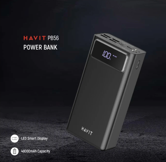 Picture of Havit PB56 40000mAh Black 18W Power Bank with LED Smart Display