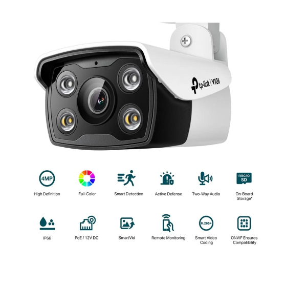 Picture of TP-Link VIGI C340 (4mm) (4MP) Outdoor Full-Color Bullet IP Camera