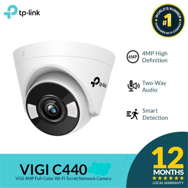 Picture of TP-Link VIGI C440 (2.8mm) (4MP) Full-Color Turret IP Camera