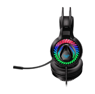 Picture of AULA S605 Wired Double Port Black Over-Ear Gaming Headphone