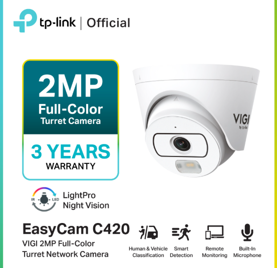 Picture of TP-Link VIGI EasyCam C420 (2.8mm) (2.0MP) Full-Color Turret IP Camera