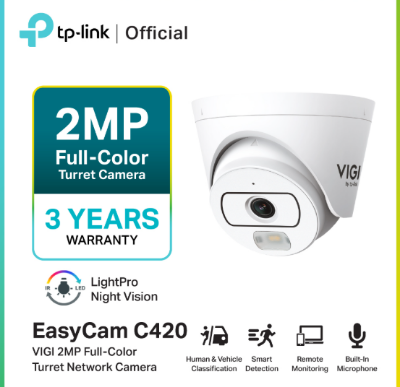 Picture of TP-Link VIGI EasyCam C420 (2.8mm) (2.0MP) Full-Color Turret IP Camera