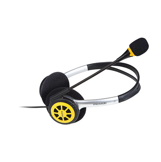 Picture of Microlab K250 Super Stereo Wired Black & Silver Headphone