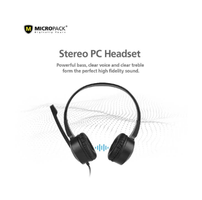 Picture of Micropack MHP-02 Black Headphone | Free Delivery
