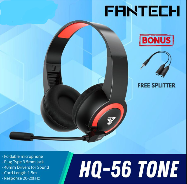 Picture of Fantech Tone II HQ56 Wired Black Gaming Headphone