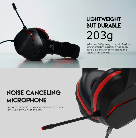 Picture of Fantech HQ54 Mars II Wired Black-Red Gaming Headphone