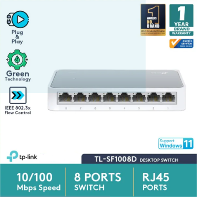 Picture of TP-Link TL-SF1008D Unmanaged 10/100M Switch - Gray