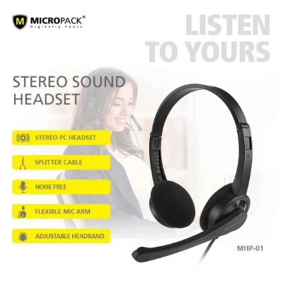 Picture of Micropack MHP-01 Black Wired Headphone
