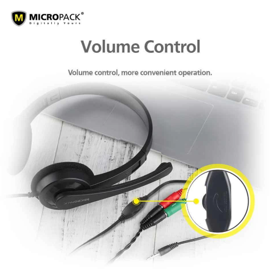 Picture of Micropack MHP-01 Black Wired Headphone