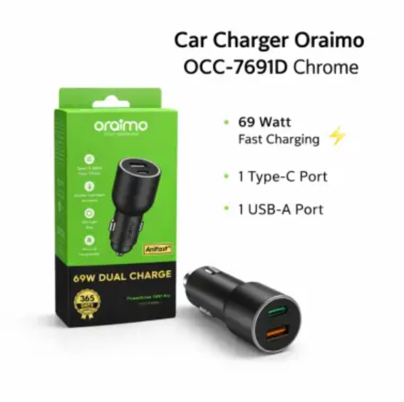 Picture of Oraimo Car Charger OCC-73D Dark Chrome