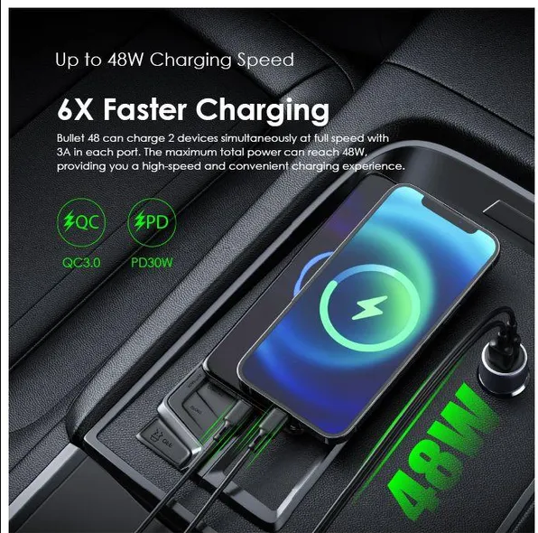Picture of Oraimo Car Charger OCC-73D Dark Chrome
