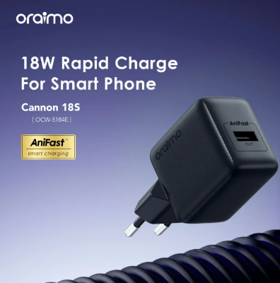Picture of oraimo Cannon 18S oraimo Cannon 18S 18W Wall Charger Kit (OCW-5184E)