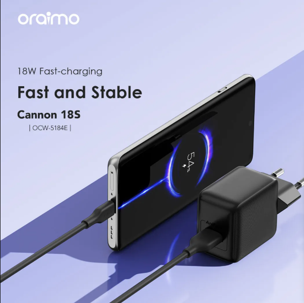 Picture of oraimo Cannon 18S oraimo Cannon 18S 18W Wall Charger Kit (OCW-5184E)