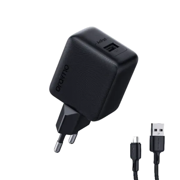 Picture of oraimo 18W Rapid Charge with Micro USB Cable Cannon 18S (OCW-5184E+M53) - Black