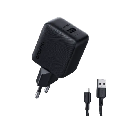 Picture of oraimo 18W Rapid Charge with Micro USB Cable Cannon 18S (OCW-5184E+M53) - Black