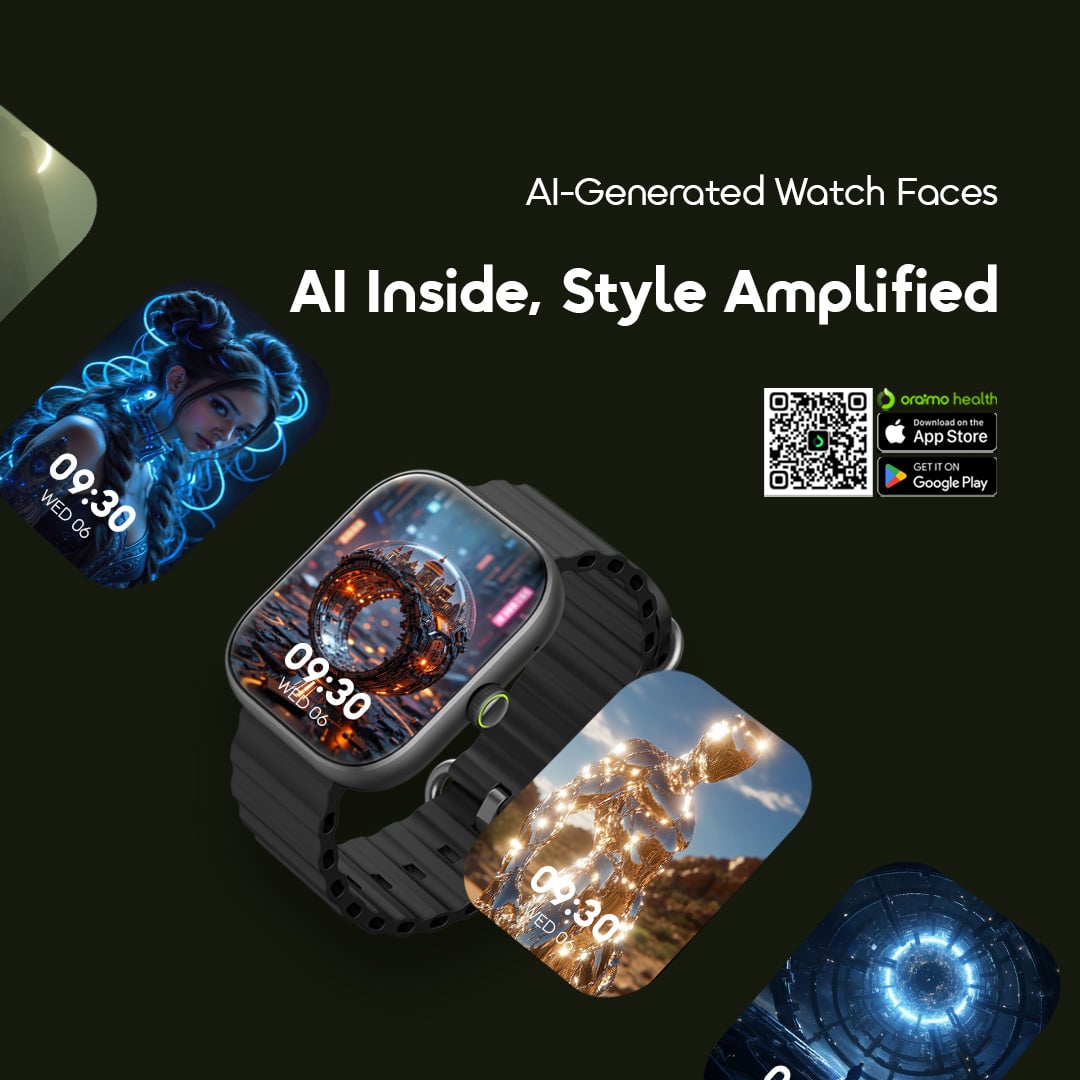 Picture of Oraimo Watch 6 Smart Watch OSW-807 with 2.04 Inch Display and Zinc Alloy Body Frame