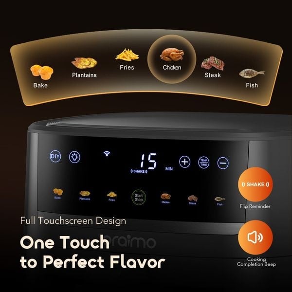 Picture of Oraimo NutriFry S1 Ultra 1500W 6L Air fryer ( OAF-521A )- GRAPHITBLACK 