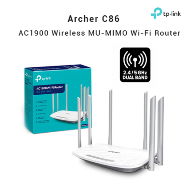 Picture of TP-Link Archer C86 AC1900 Mbps Gigabit Dual-Band Wi-Fi Router