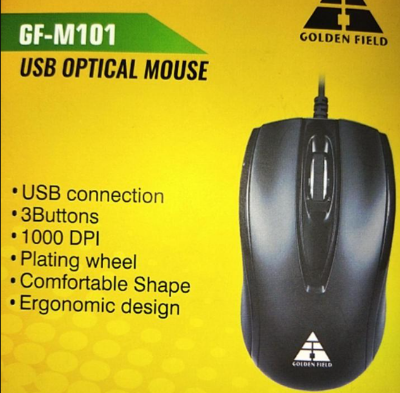 Picture of Golden Field GF-M101 Wired Black Mouse