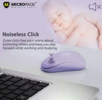 Picture of Micropack M-105 Silent Purple Wired Optical Mouse