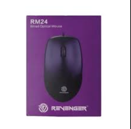 Picture of Revenger RM24 Black Wired Optical Mouse