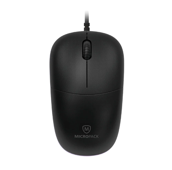 Picture of Micropack M-105 Silent Black Wired Optical Mouse