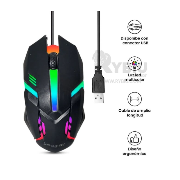 Picture of Pc Power PGM105 Wired Black RGB Gaming Mouse