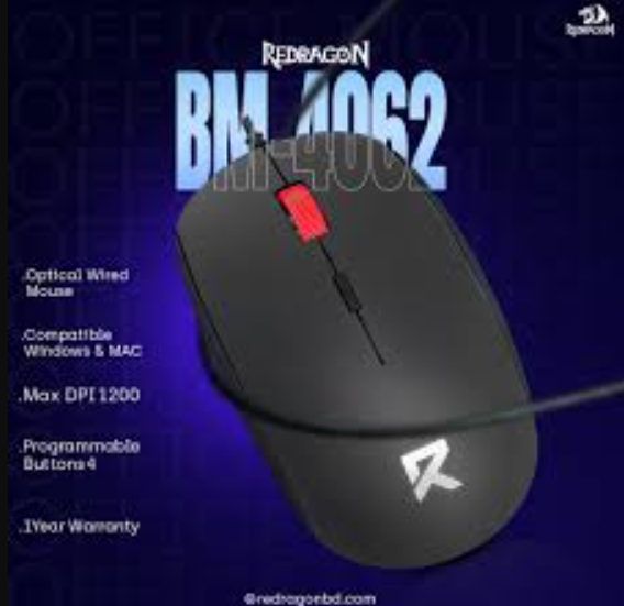 Picture of Redragon BM-4062 Wired Black Optical Mouse