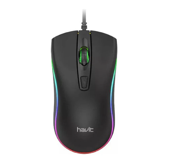 Picture of Havit MS72 Cool RGB Wired Black Optical Gaming Mouse