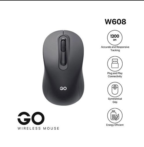 Picture of Fantech Go W608 Wireless Black Optical Mouse