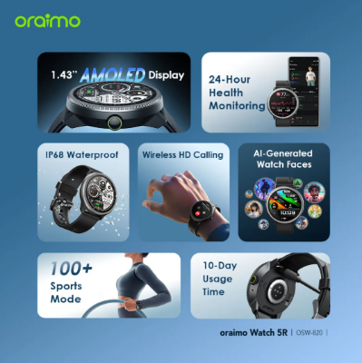 Picture of Oraimo Watch 5R Smart Watch | Free Delivery
