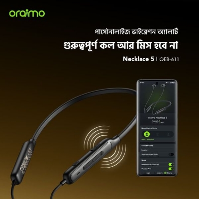 Picture of Oraimo Wireless Neckband 5 ANC (OEB-611)- SPEED BLACK