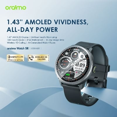 Picture of Oraimo Watch 5R Bluetooth Calling Smart Watch | Free Delivery