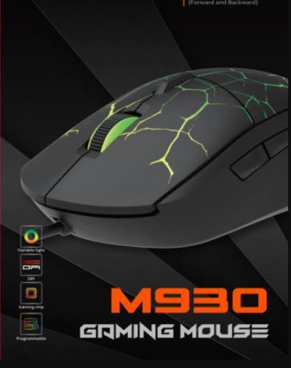 Picture of Meetion MT-M930 Black Wired Gaming Mouse
