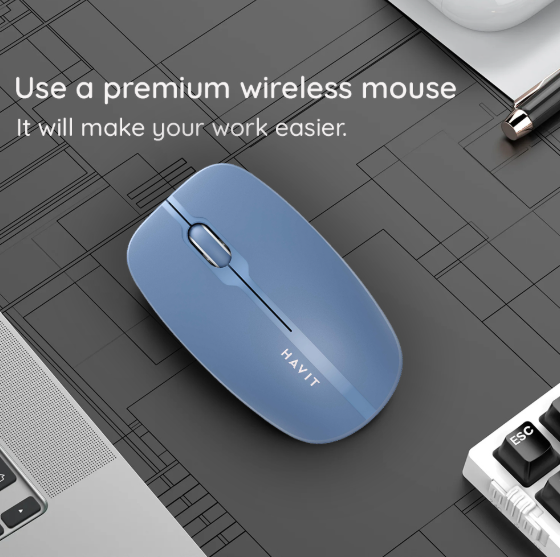 Picture of Havit MS53WB Wireless (Dual Mode) Blue Mouse