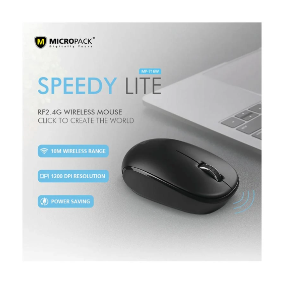 Picture of Micropack MP-716W Black Wireless Mouse