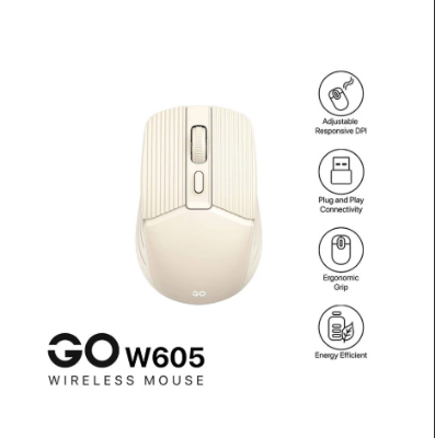 Picture of Fantech Go W605 Wireless Beige Optical Mouse
