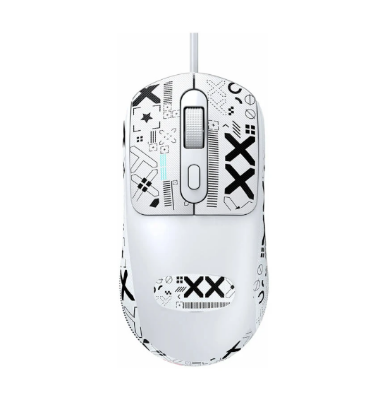 Picture of T-WOLF G580 Wired White Optical Mouse With Grip Tape