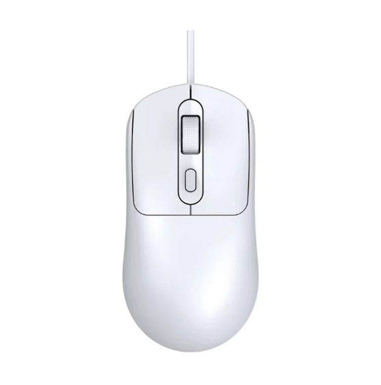 Picture of T-WOLF G580 Wired White Optical Mouse With Grip Tape