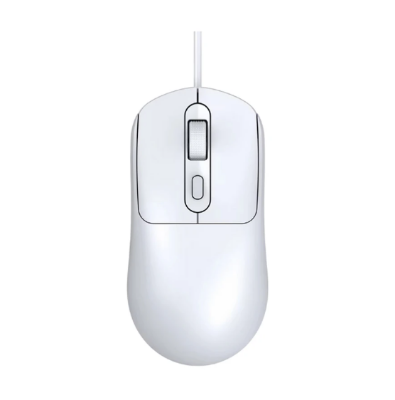 Picture of T-WOLF G580 Wired White Optical Mouse With Grip Tape