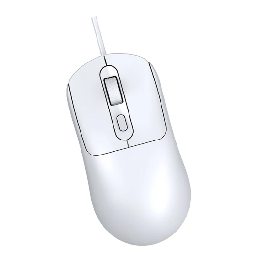 Picture of T-WOLF G580 Wired White Optical Mouse With Grip Tape