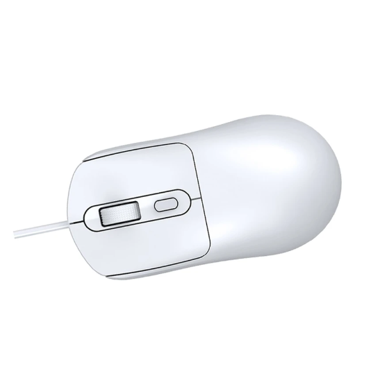 Picture of T-WOLF G580 Wired White Optical Mouse With Grip Tape