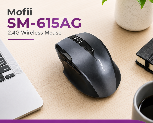 Picture of MOFII SM-615AG Gray Wireless Silent Mouse