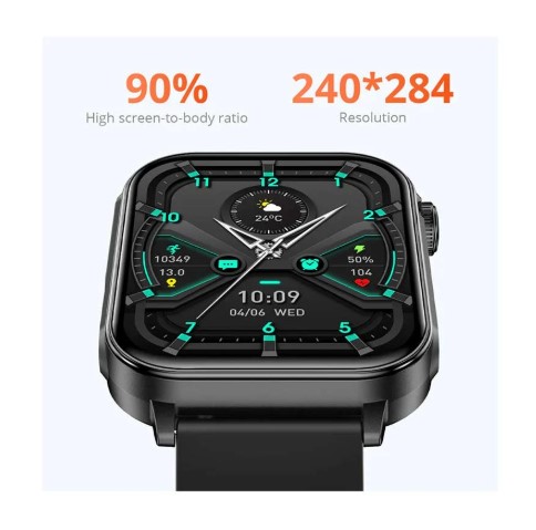 Picture of COLMI P80 Bluetooth Calling Black Smart Watch With Silicone Strap