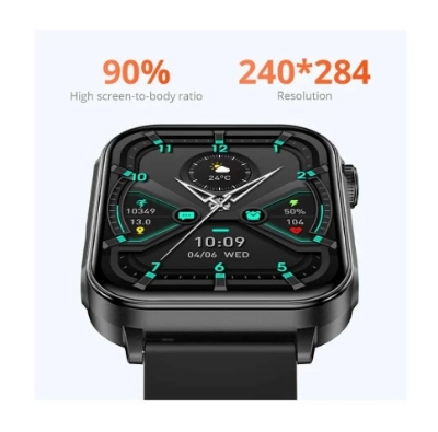 Picture of COLMI P80 Bluetooth Calling Black Smart Watch With Silicone Strap