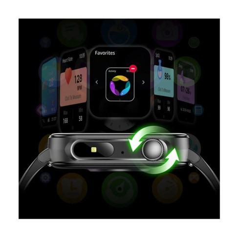 Picture of COLMI P80 Bluetooth Calling Black Smart Watch With Silicone Strap