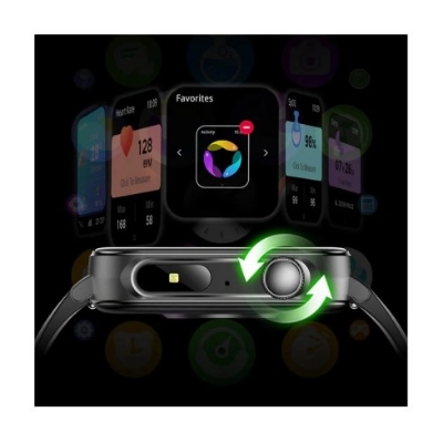 Picture of COLMI P80 Bluetooth Calling Black Smart Watch With Silicone Strap