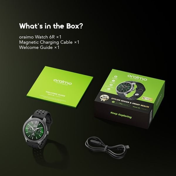 Picture of Oraimo Watch 6R Smart Watch – 1.39” Anti-Scratch Display | IP68 Waterproof | Fitness & Health Tracking