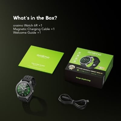 Picture of Oraimo Watch 6R Smart Watch – 1.39” Anti-Scratch Display | IP68 Waterproof | Fitness & Health Tracking